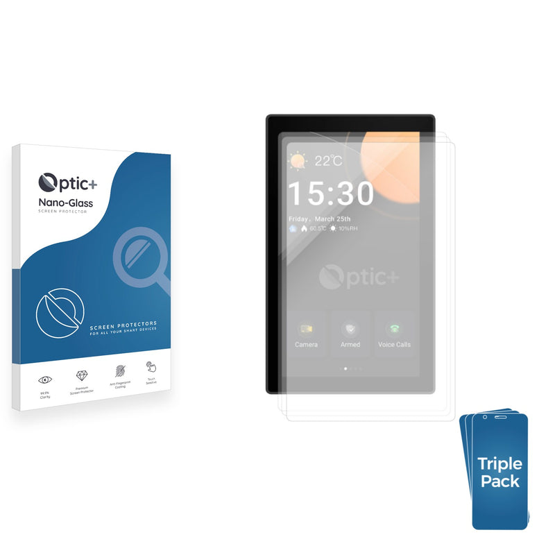 3-pack of Nano Glass screen protectors for SONOFF NSPanel Pro 120