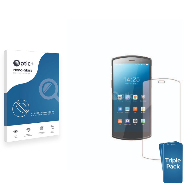 3pk Optic+ Nano Glass Screen Protectors for Urovo DT50