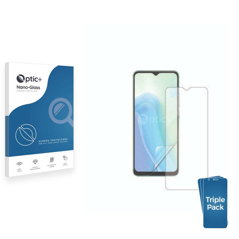 3pk Optic+ Nano Glass Screen Protectors for Blackview A70 Pro