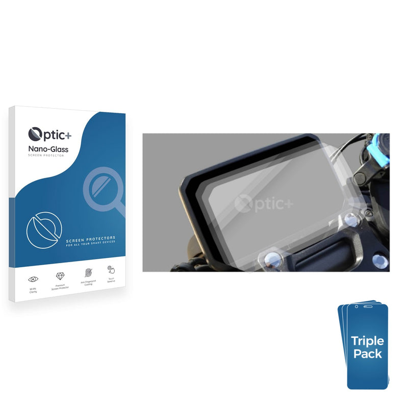 3-pack of Nano Glass screen protectors for Honda CB650R TFT Display 2025