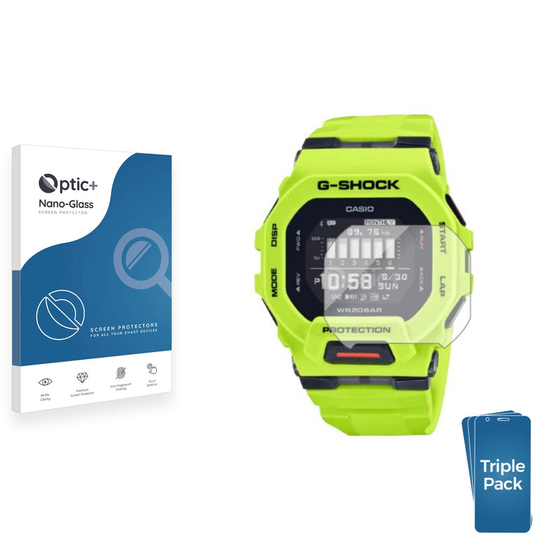 3-pack of Nano Glass screen protectors for Casio G-Shock GBD-200