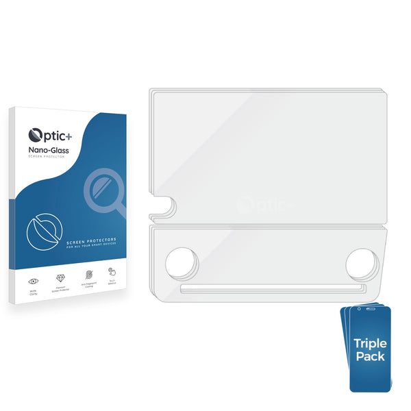 3-pack of Nano Glass screen protectors for Toyota Yaris GR GTS 2025 (Infotainment & Temperature Panel) RHD