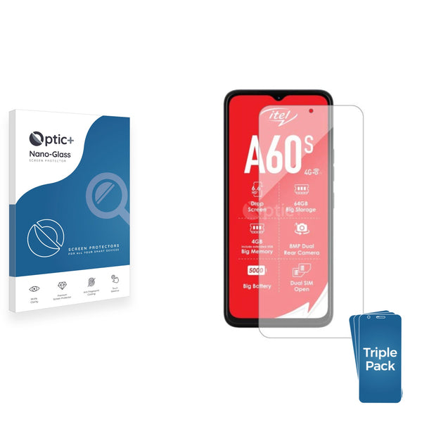 3-pack of Nano Glass screen protectors for Itel A60S