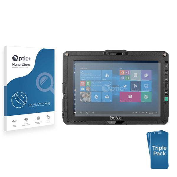 3pk Optic+ Nano Glass Screen Protectors for Getac UX10