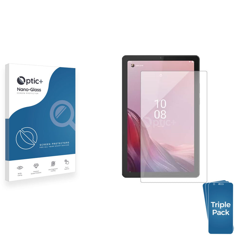 3pk Optic+ Nano Glass Screen Protectors for Lenovo Tab M9