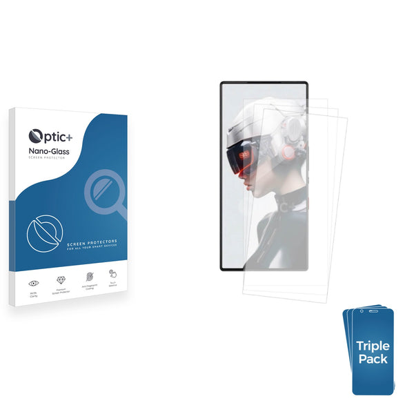 3-pack of Nano Glass screen protectors for ZTE Nubia Red Magic 10S Pro Plus