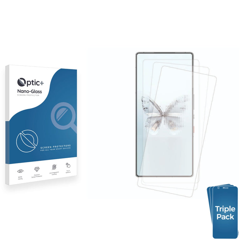 3-pack of Nano Glass screen protectors for ZTE Nubia Red Magic 10S Pro