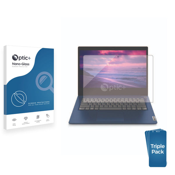 3pk Optic+ Nano Glass Screen Protectors for Lenovo IdeaPad 3 14