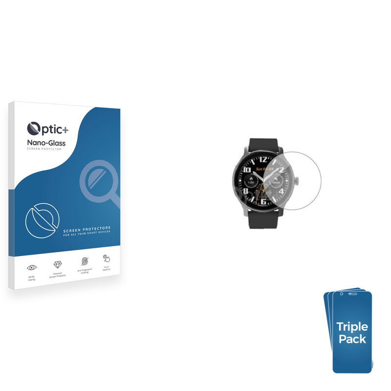 3-pack of Nano Glass screen protectors for Pasonomi CT02 1.28