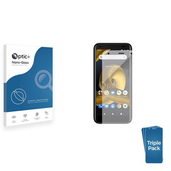 3-pack of Nano Glass screen protectors for Logicom Le Omega