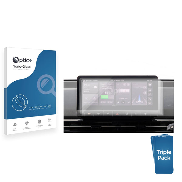 3-pack of Nano Glass screen protectors for MG4 Long Range 77 Infotainment display 10.25" (2025)