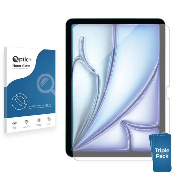 3pk Optic+ Nano Glass Screen Protectors for Apple iPad Air 11" 2024