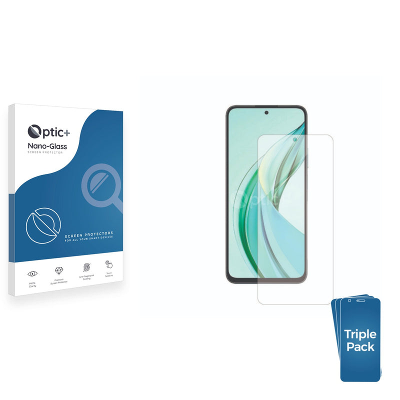 3pk Optic+ Nano Glass Screen Protectors for Honor 90 Smart