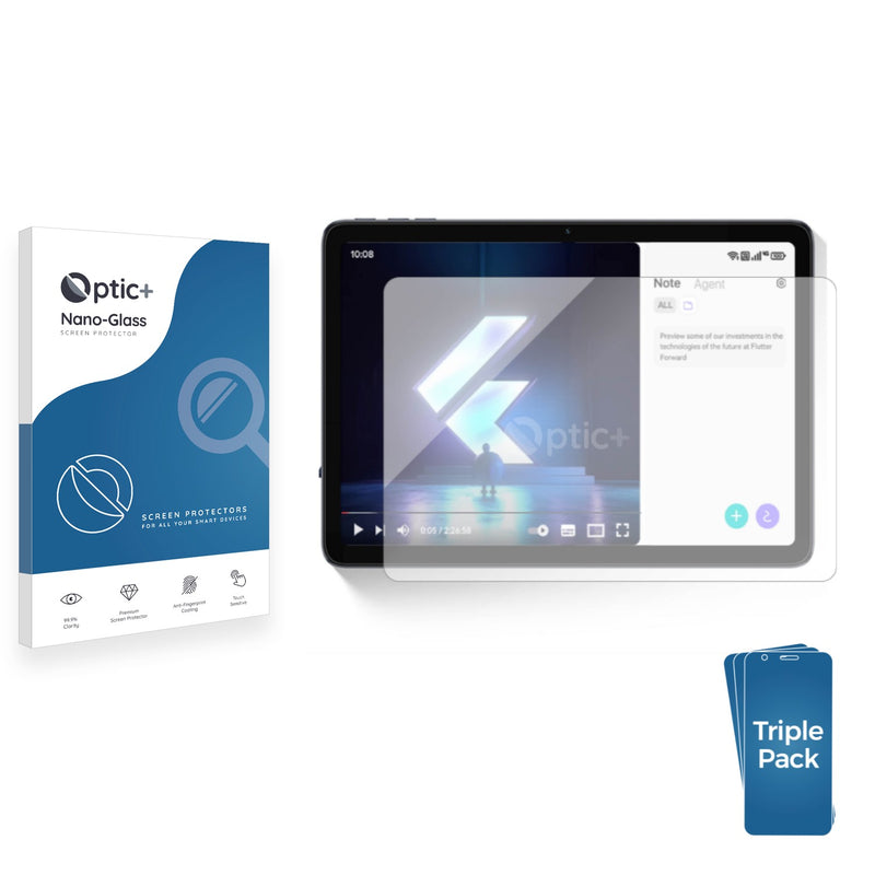 3pk Optic+ Nano Glass Screen Protectors for Umidigi G3 Tab