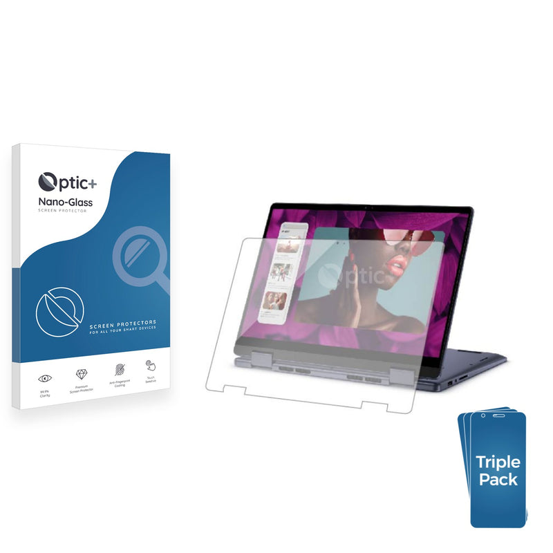 3-pack of Nano Glass screen protectors for Dell Inspiron 14 7445 2-in-1