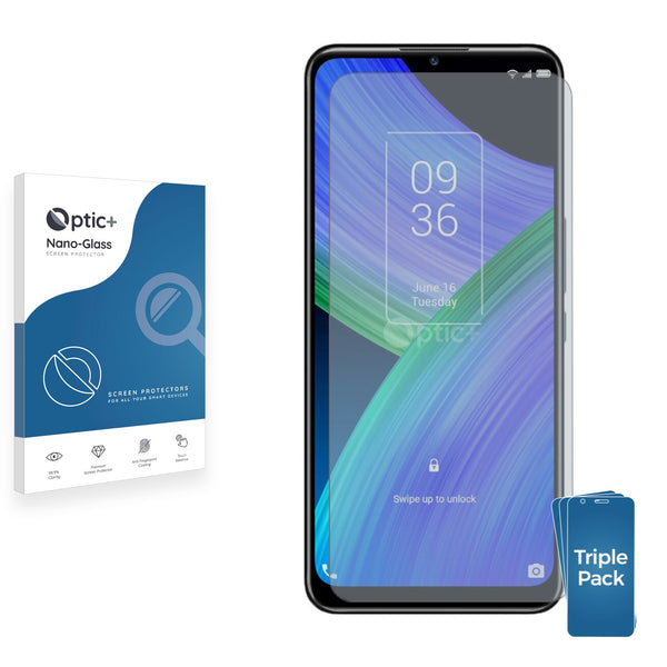 3pk Optic+ Nano Glass Screen Protectors for TCL 20 R 5G