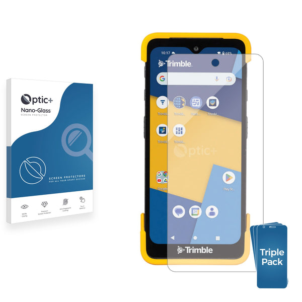 3pk Optic+ Nano Glass Screen Protectors for Trimble TDC6