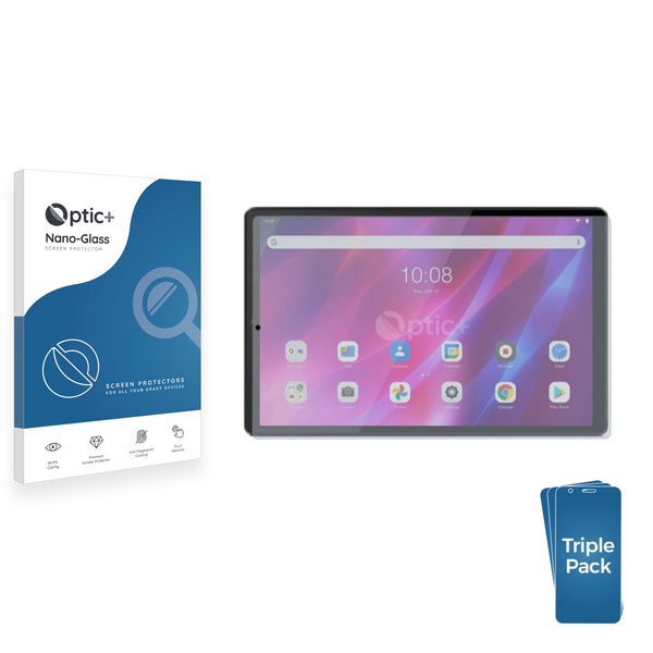 3pk Optic+ Nano Glass Screen Protectors for Lenovo Tab K10