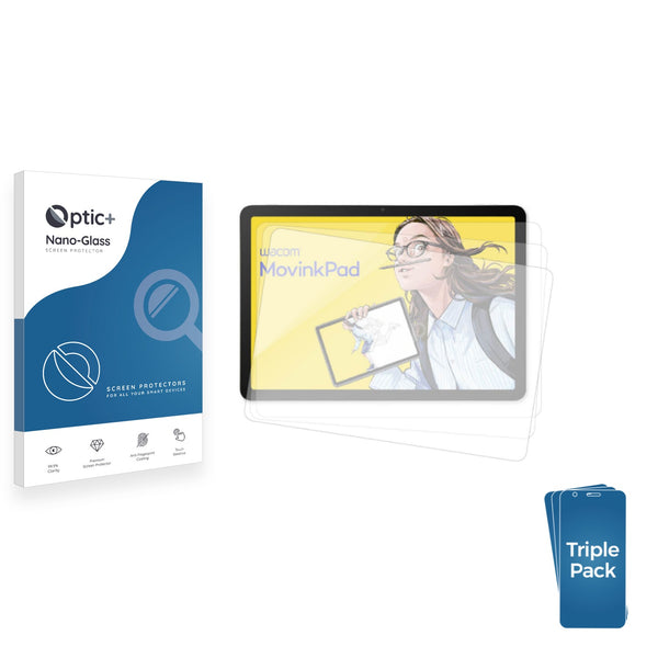 3-pack of Nano Glass screen protectors for Wacom MovinkPad 11