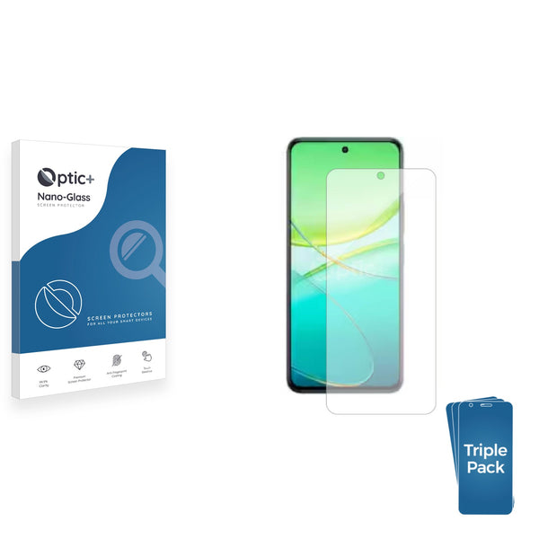 3pk Optic+ Nano Glass Screen Protectors for Vivo Y38 5G