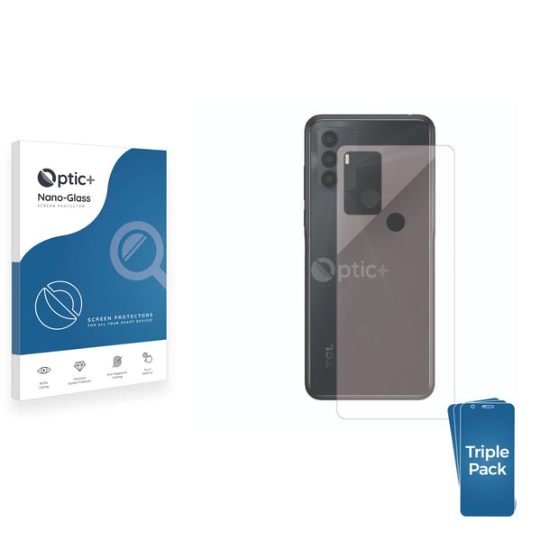 3pk Optic+ Nano Glass Rear Protectors for TCL 30 SE (Back)