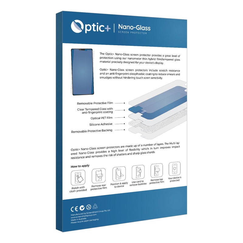 Optic+ Nano Glass Screen Protector for One NZ Smart T23