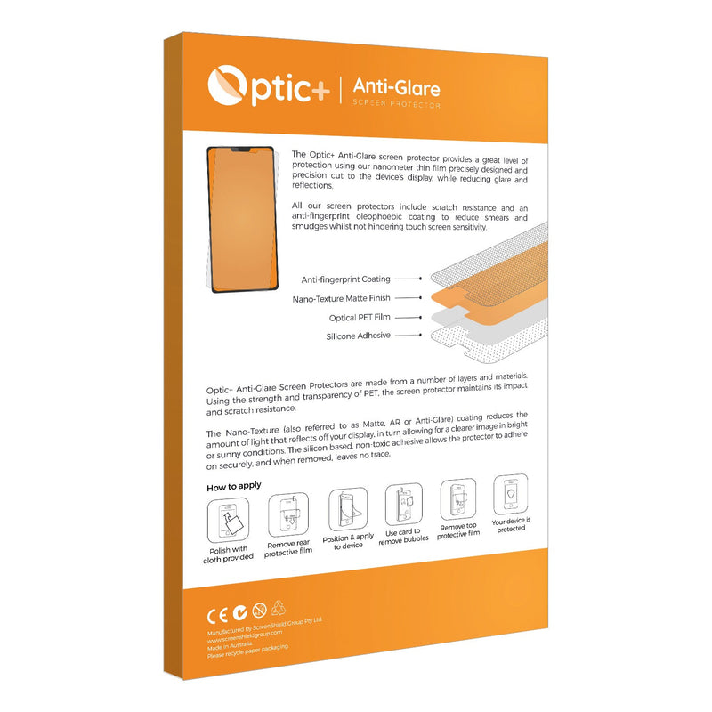 Optic+ Anti-Glare Screen Protector for Onyx Boox Darwin 8
