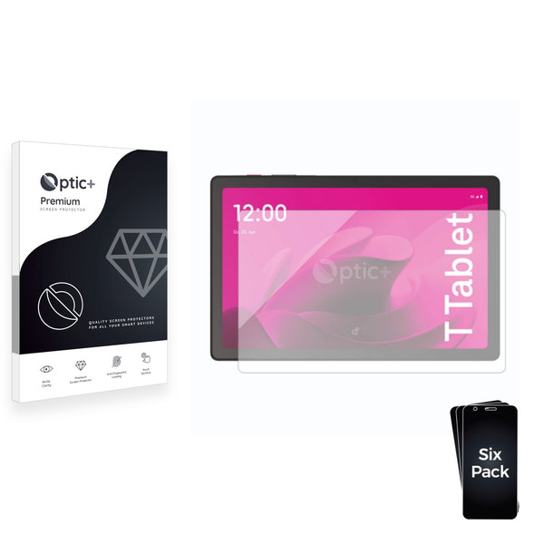 6pk Optic+ Premium Film Screen Protectors for Telekom T Tablet