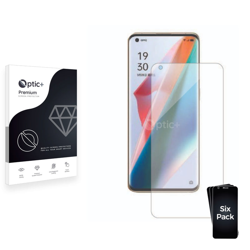 6pk Optic+ Premium Film Screen Protectors for Oppo Find X5 Pro