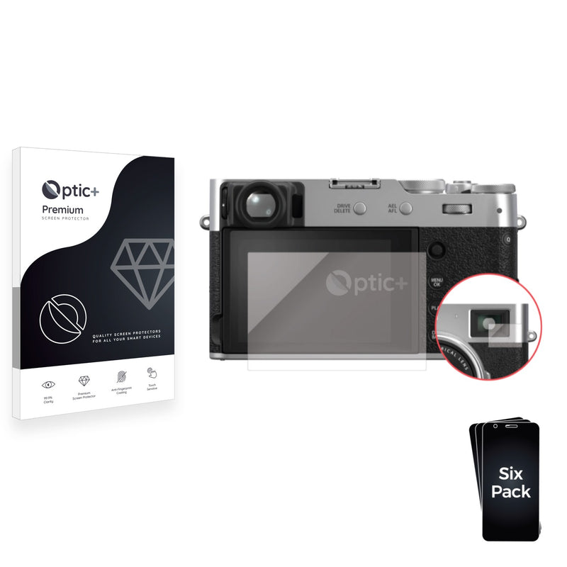 6pk Optic+ Premium Film Screen Protectors for Fujifilm X100VI