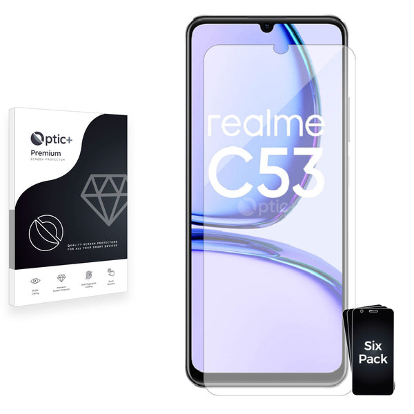 6pk Optic+ Premium Film Screen Protectors for realme C53