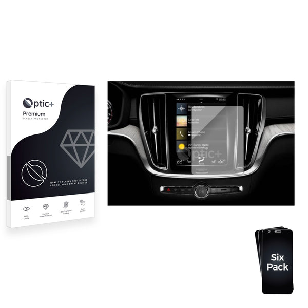 6pk Optic+ Premium Film Screen Protectors for Volvo Sensus Connect V60