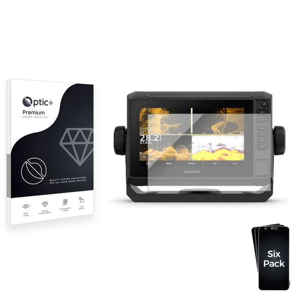 6pk Optic+ Premium Film Screen Protectors for Garmin Echomap UHD2 75sv