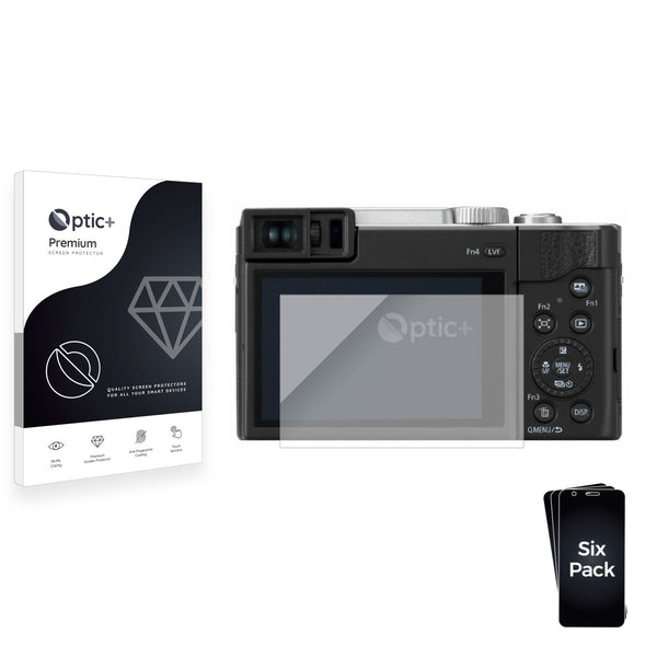 6pk Optic+ Premium Film Screen Protectors for Panasonic Lumix DC-TZ95D Super Zoom