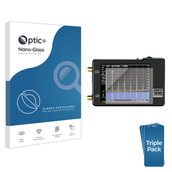 3pk - Optic+ Nano Glass Screen Protector for tinySA Basic