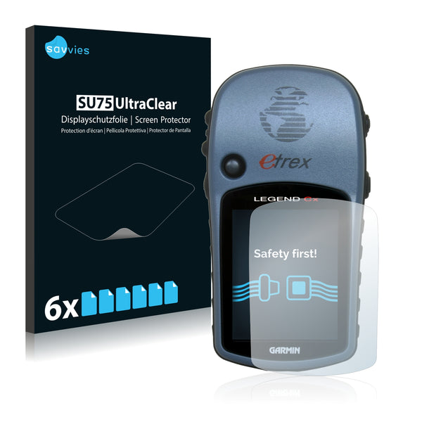 6x Savvies SU75 Screen Protector for Garmin eTrex Legend HCx