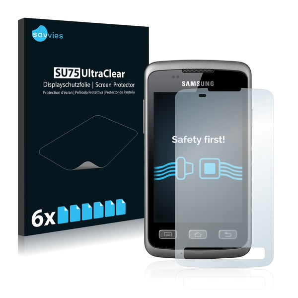 6x Savvies SU75 Screen Protector for Samsung GT-S5690