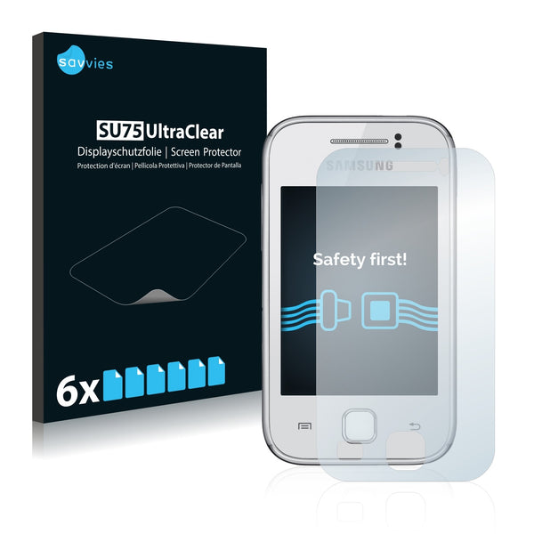 6x Savvies SU75 Screen Protector for Samsung GT-S5360