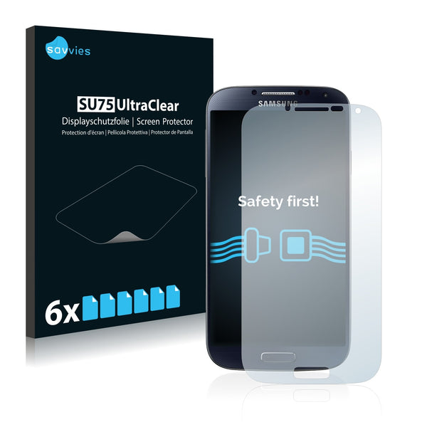 6x Savvies SU75 Screen Protector for Samsung Galaxy S4 LTE I9505