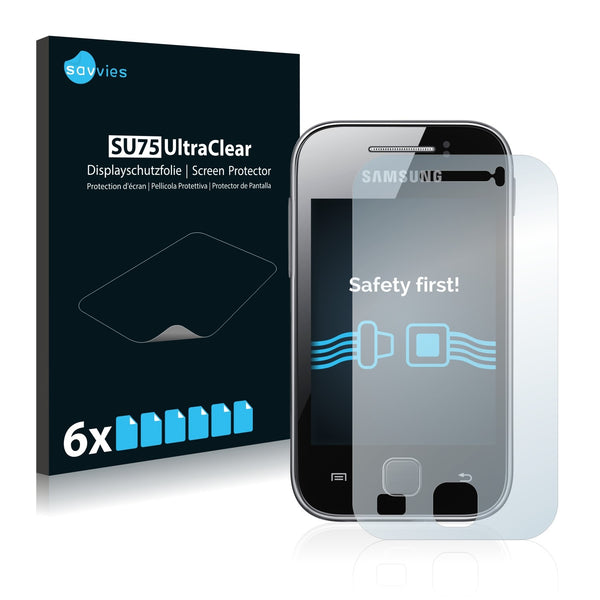 6x Savvies SU75 Screen Protector for Samsung GT-S5369