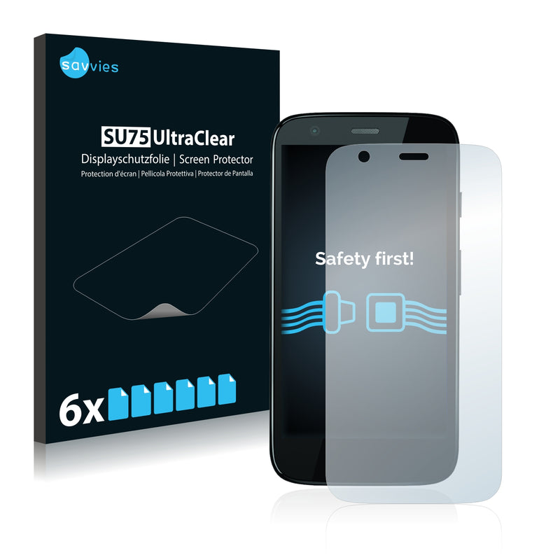 6x Savvies SU75 Screen Protector for Motorola Moto G