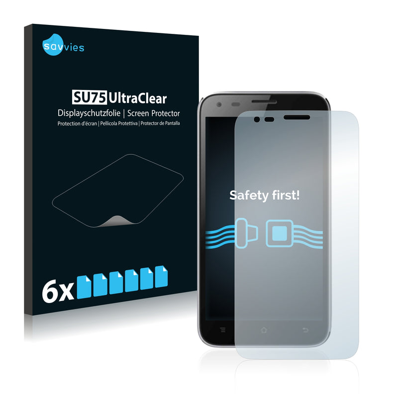 6x Savvies SU75 Screen Protector for Kazam Trooper X5.0