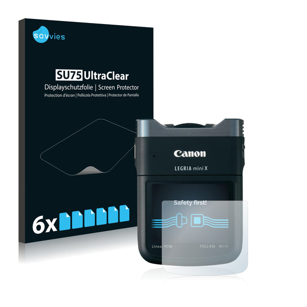 6x Savvies SU75 Screen Protector for Canon Legria Mini X