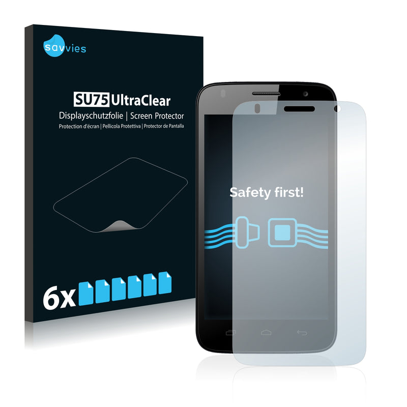 6x Savvies SU75 Screen Protector for Logicom E500