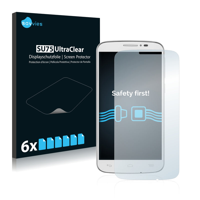 6x Savvies SU75 Screen Protector for Alcatel One Touch Pop C7 7040E