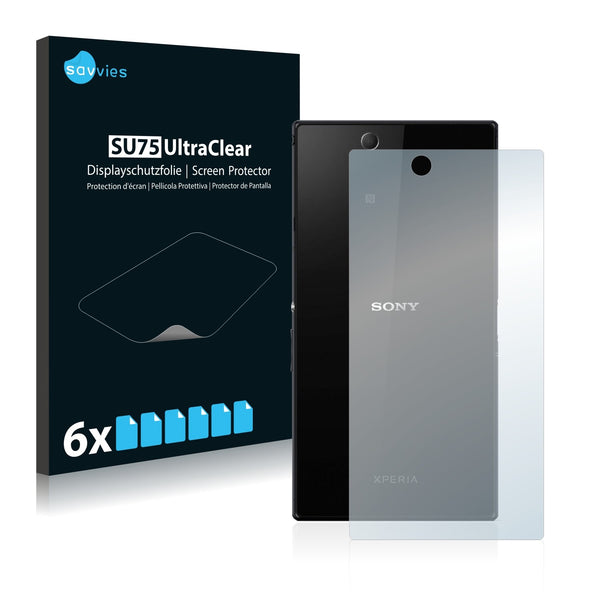 6x Savvies SU75 Screen Protector for Sony Xperia Z Ultra C6833 (Back)