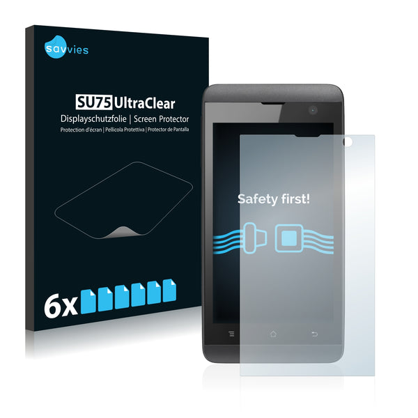 6x Savvies SU75 Screen Protector for Brondi Luxury 3