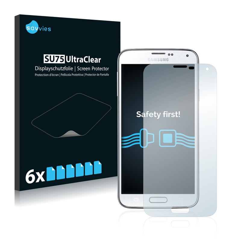 6x Savvies SU75 Screen Protector for Samsung SM-G900A