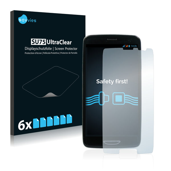 6x Savvies SU75 Screen Protector for Mediacom PhonePad Duo S500