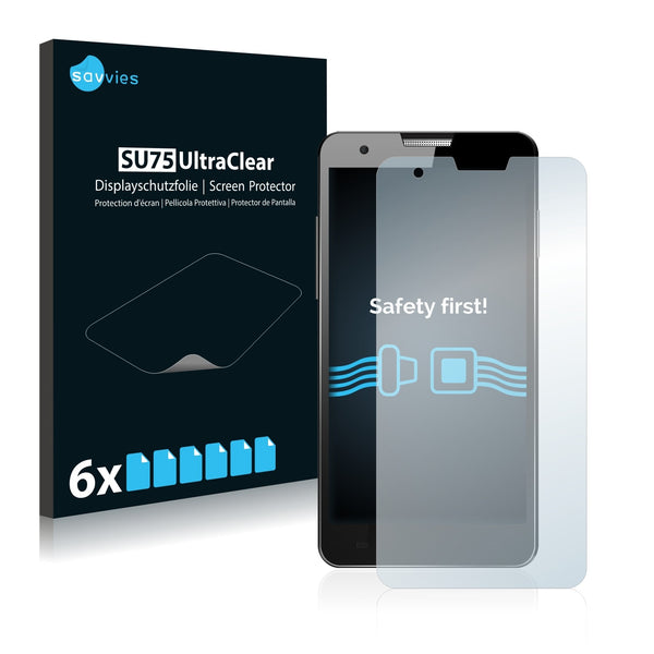 6x Savvies SU75 Screen Protector for Swees 5.0 MTK6577 (2014)